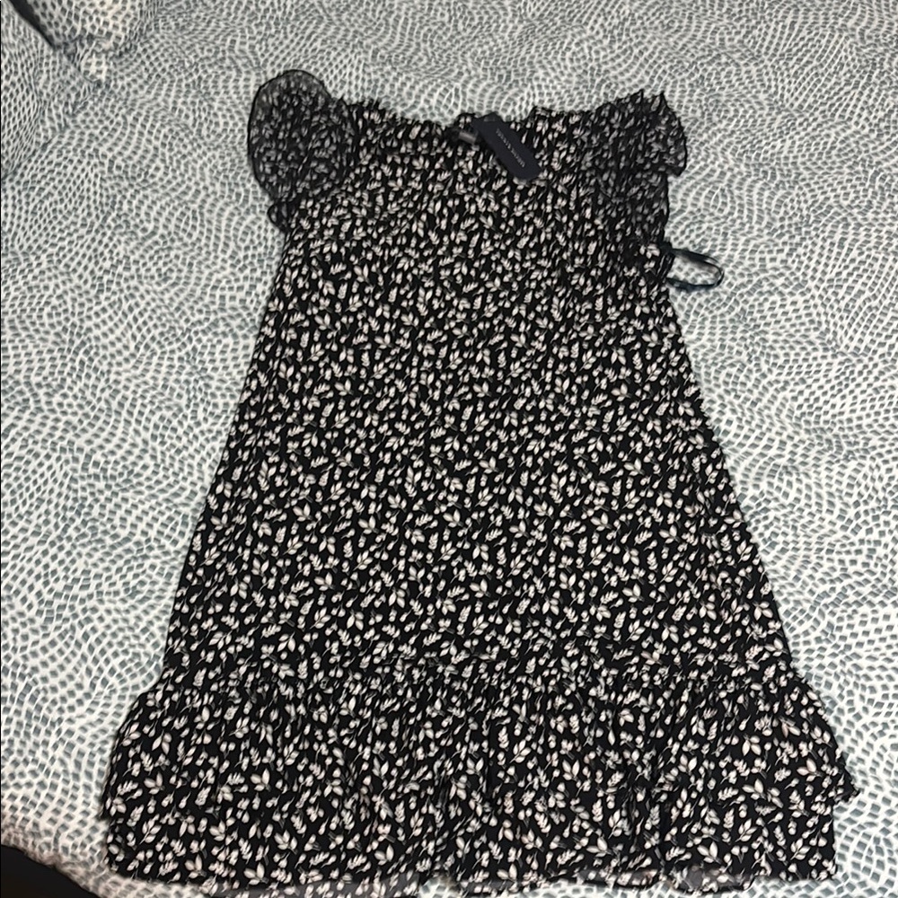 Charming Black and White Kids Dress